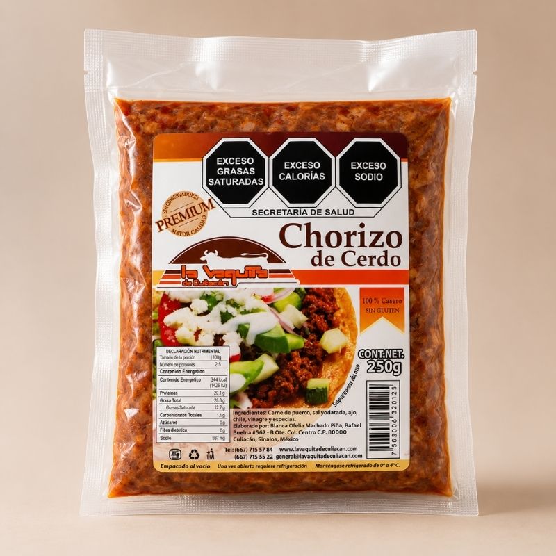 Chorizo De Cerdo 100% Casero 250g